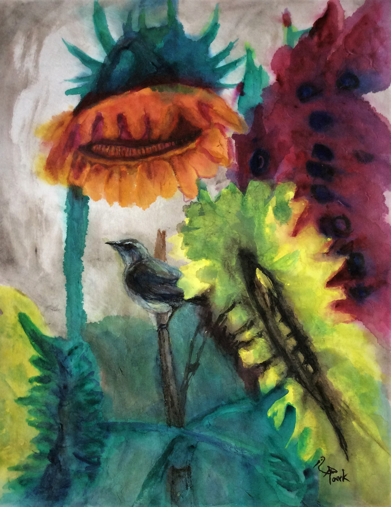 휘파람새와 해파라기.jpg