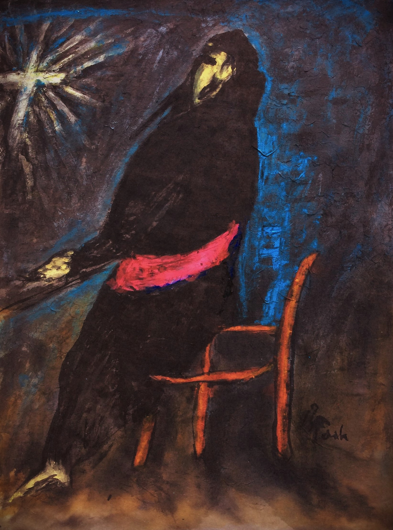 감방의 베드로, 48.5X35cm 한지수채화(2023).jpg