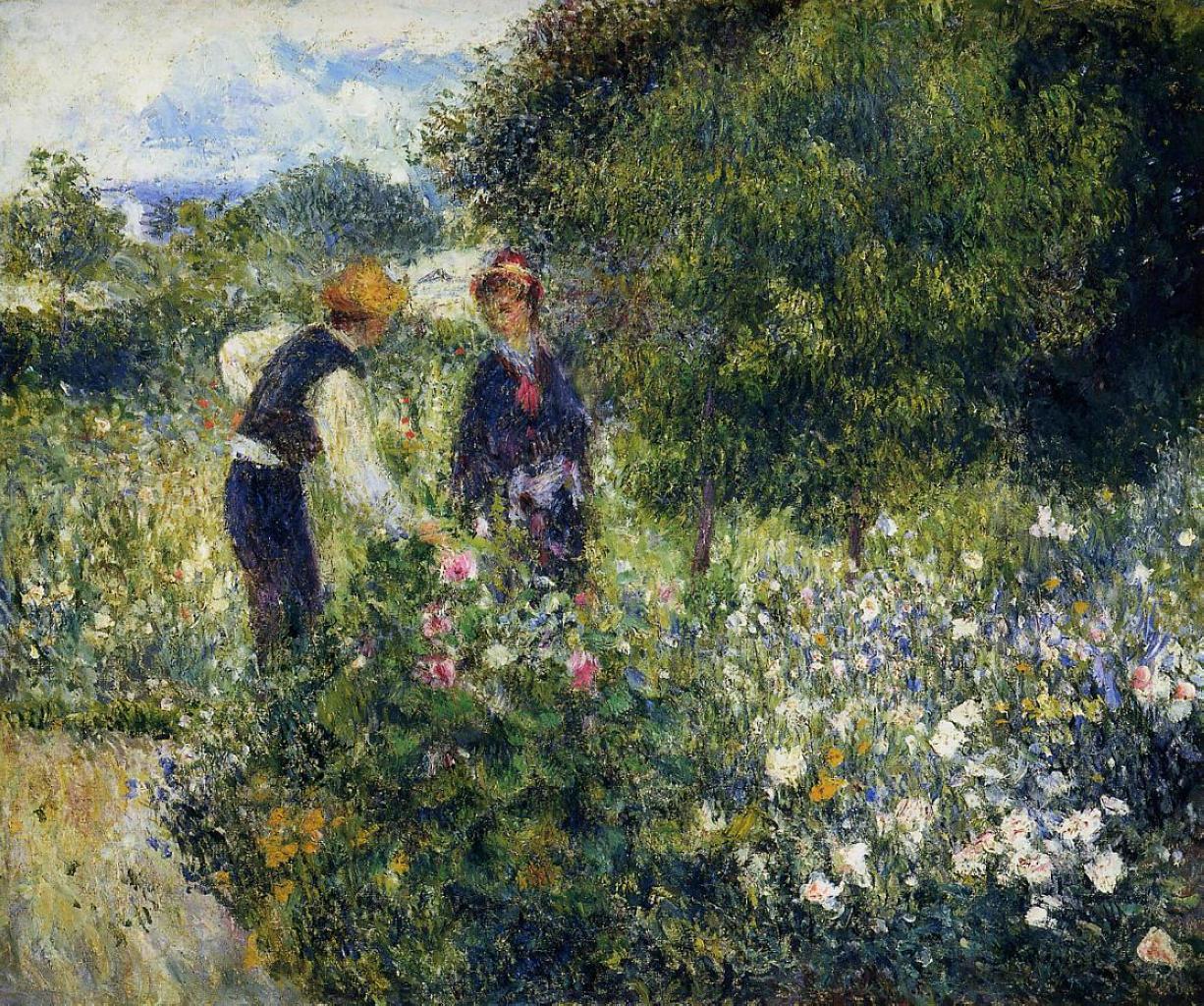 2.오귀스트 르누아르, picking flowers,1875, 런던내셔널갤러리.jpg