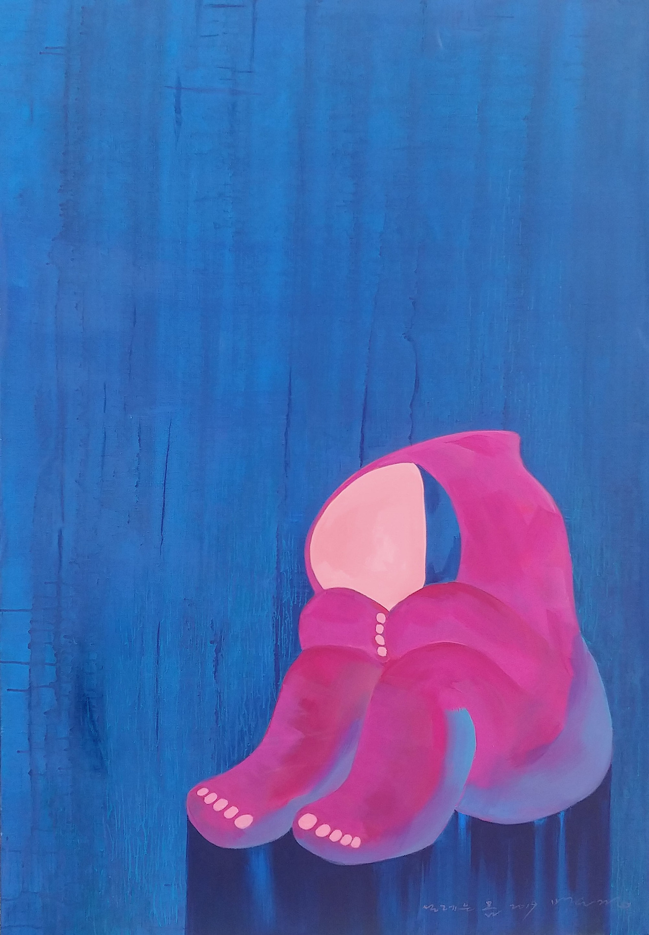 설레는 몸91x117 acrylic on linen 2019.jpg