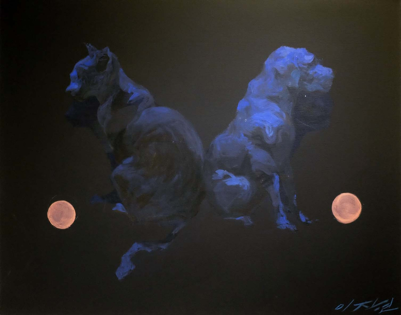 02나는 개과인과 고양이과인가 아마도 개양이2_acrylic on canvas_73cm x 91cm_ 2010_500만.jpg