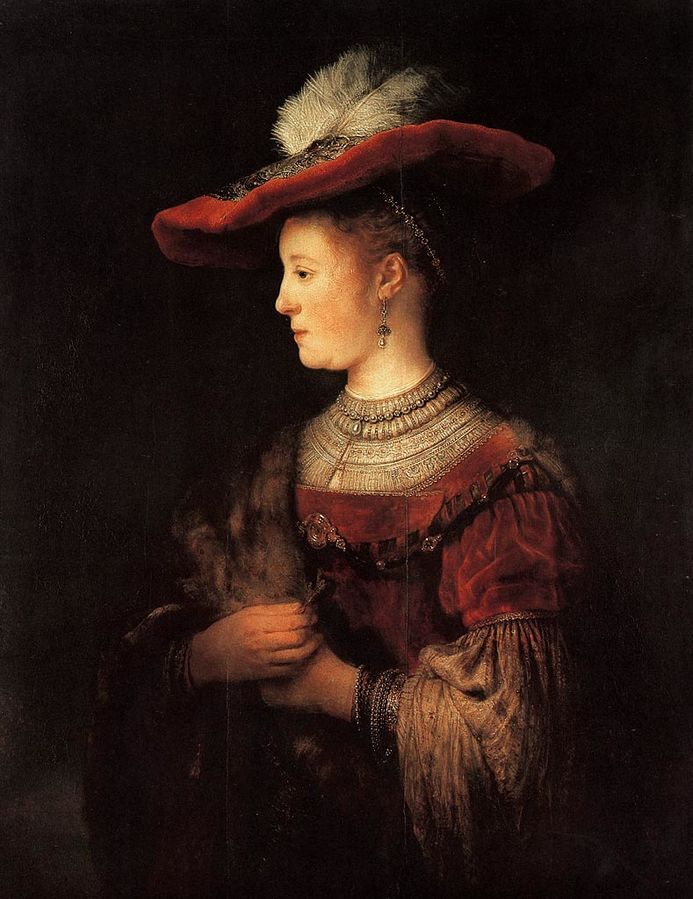693px-Rembrandt,_Portrait_of_Saskia_van_Uylenburgh_(1612–1642),_circa_1633–1634,_Gemäldegalerie_Alte_Meister,_Kassel.jpg
