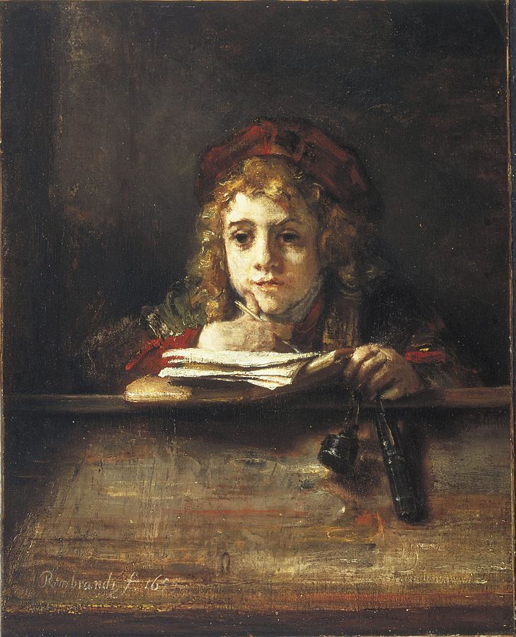 729px-Rembrandt_van_Rijn_-_Titus_at_his_desk.jpg