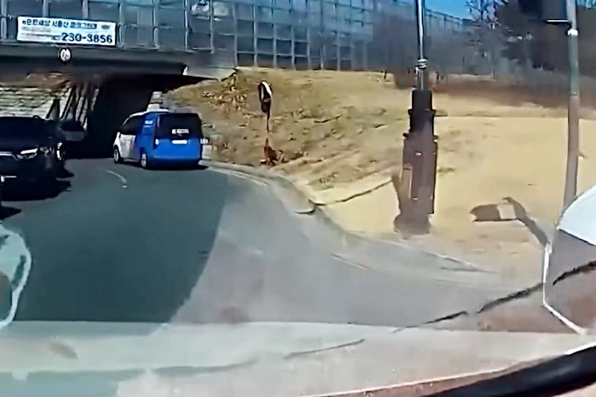 추돌하는 두 차량 사진 출처 = 유튜브 채널 '한문철TV'.jpg