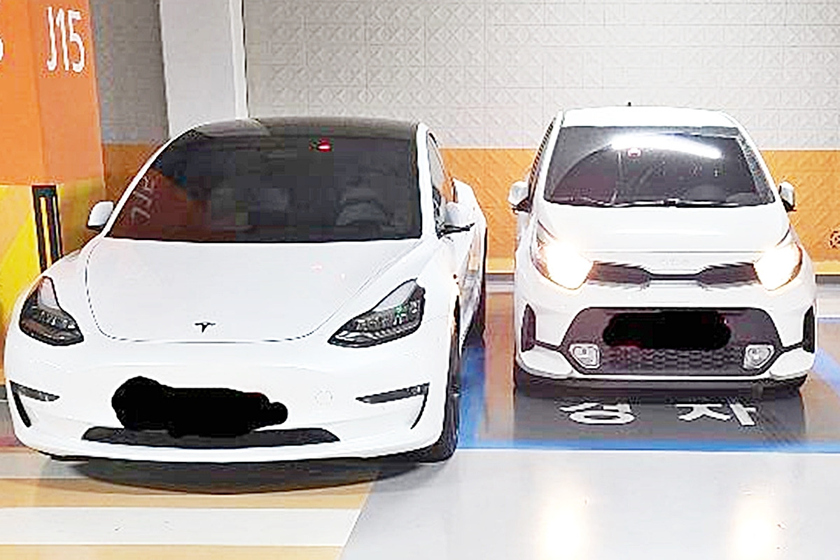 0_경차 자리에 주차한 테슬라_보배드림.jpg