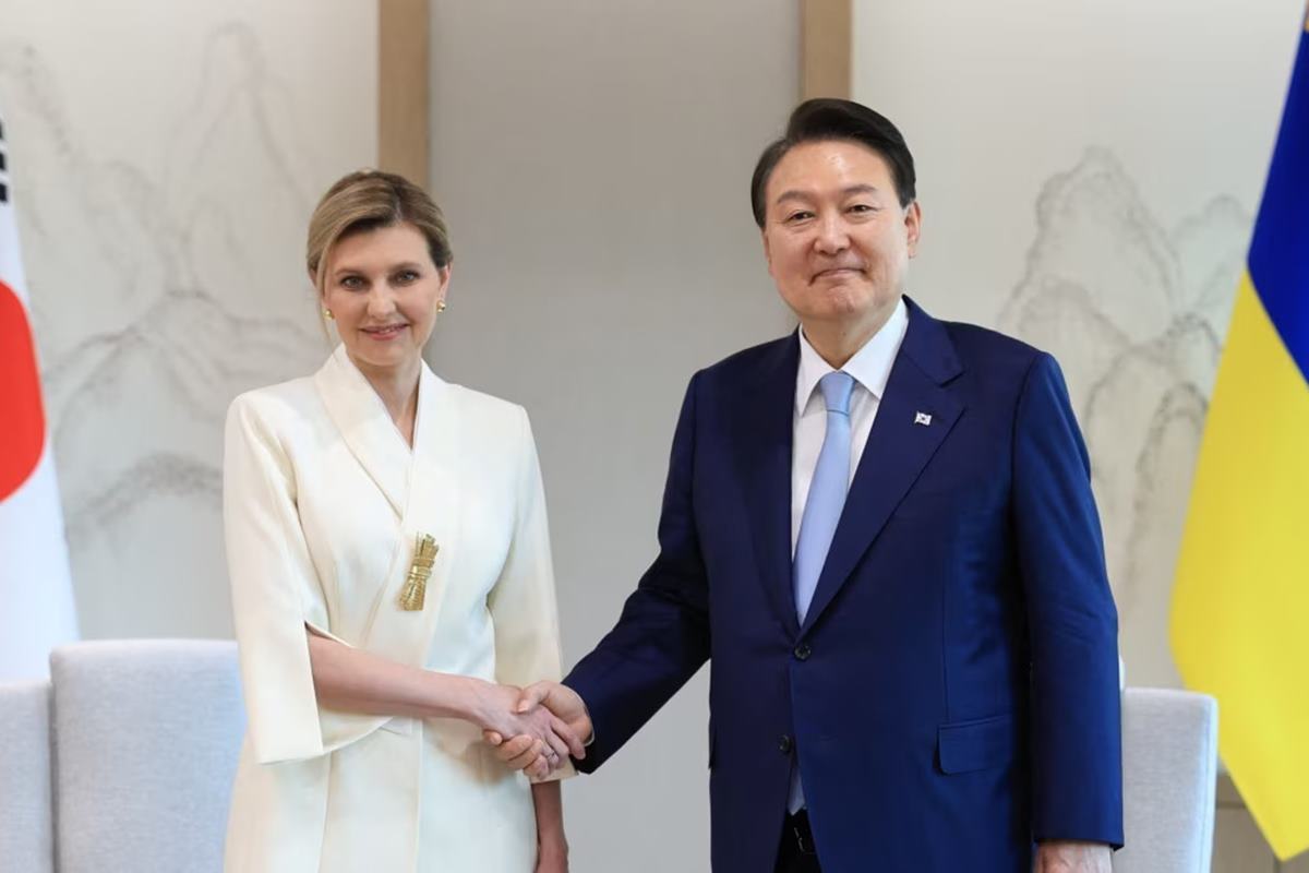 한국을 방문한 올레나 젤렌스키 여사 사진 출처 = 'VOA'.jpg