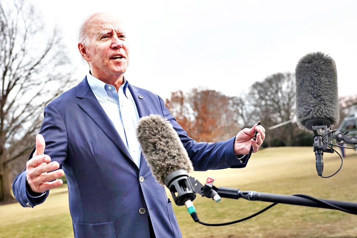 한국과의 공동 핵 연습 여부 질문에 부정하는 바이든 SBS.jpg