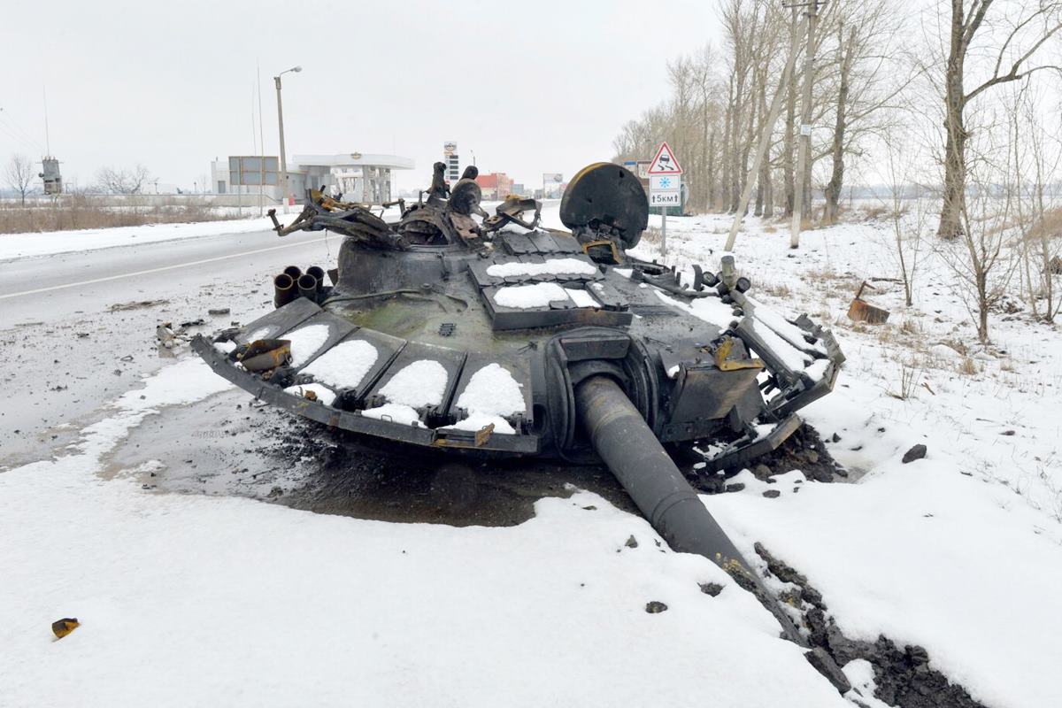 파괴된 러시아 전차 사진 출처 = '타임즈'.jpg