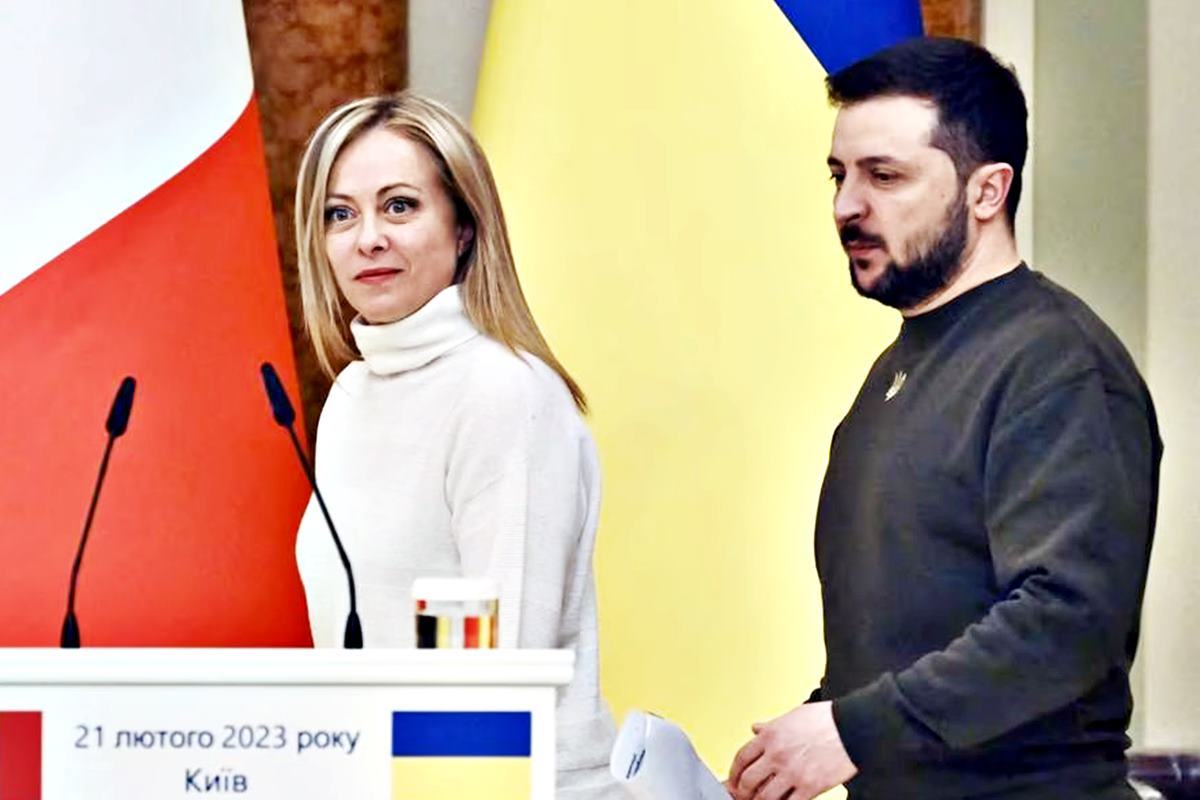 우크라이나에 방문한 조르자 멜로니 Defense News.jpg