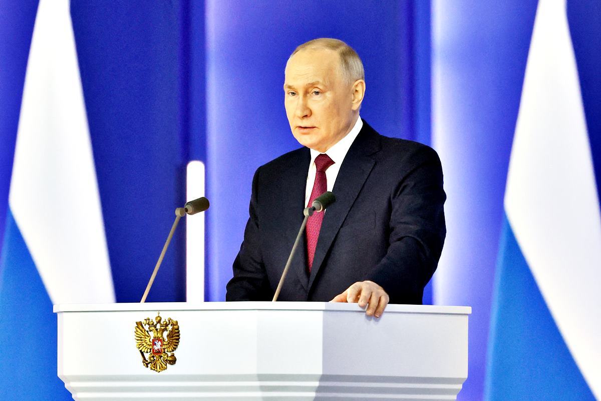 뉴스타트 중단을 선언하는 푸틴 러시아 대통령 로이터 통신.jpg