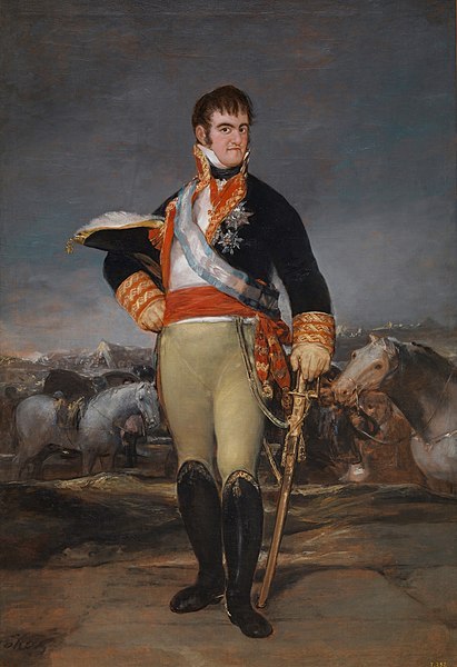 411px-Fernando_VII_en_un_campamento,_por_Goya.jpg