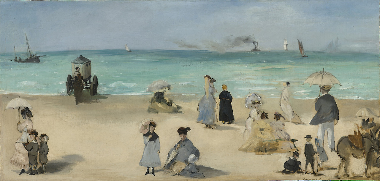 1869, Sur la plage de Boulogne.jpg