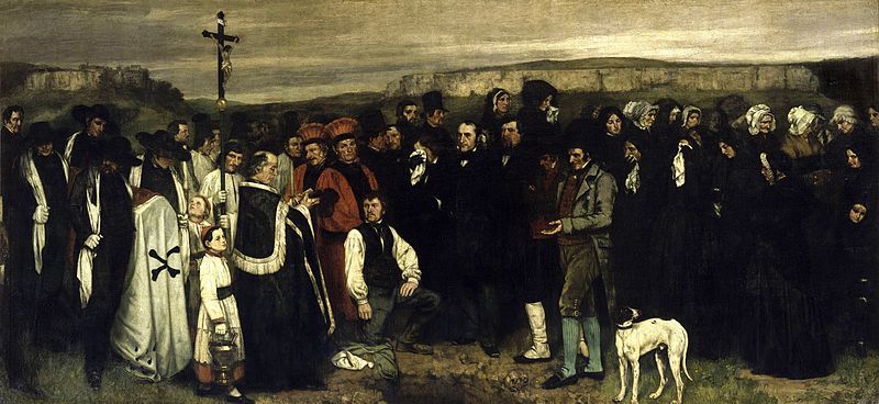 Gustave Courbet, A enterrement à Ornans 1851.jpg