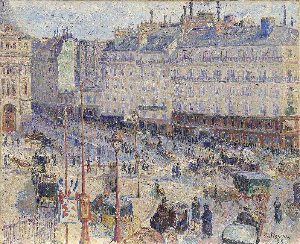 44-2 La Place du Havre (1893) par Camille Pissarro, Art Institute of Chicago..jpg