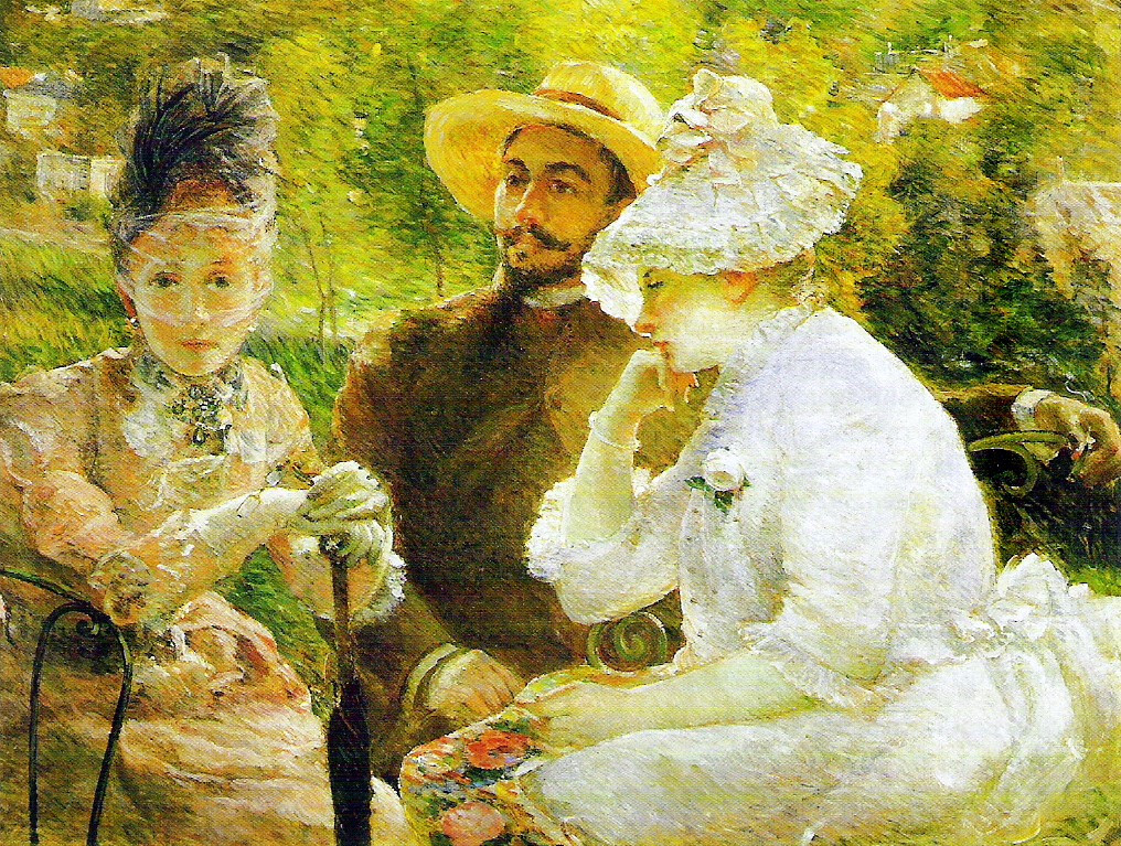 Marie Bracquemond, Sur la terrasse à Sèvres (1880), Genève, Petit Palais.jpg