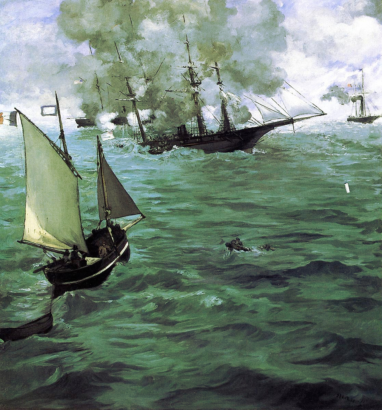 1864, Le Combat du Kearsarge et de l'alabama.jpg