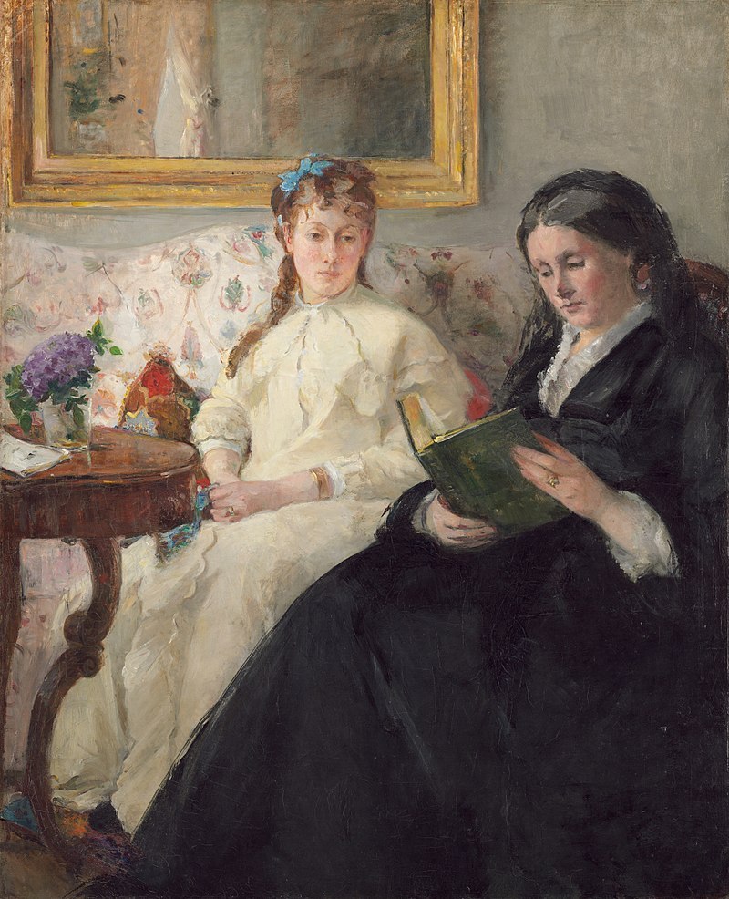 Berthe Morisot, Portrait de Cornélie Morisot et Edma Pontillon ou La lecture, 1869-1870.jpg