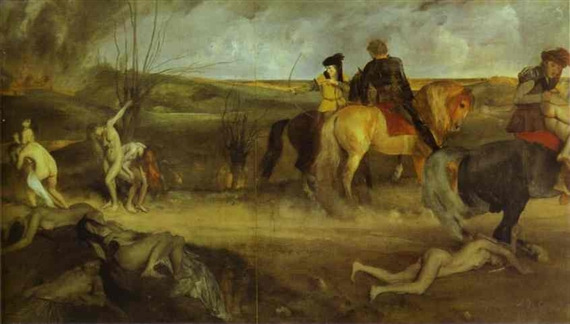 Edgar Degas, Suffering City of New Orleans (Les Malheurs de la ville d'Orléans), 1865, Musee d'Orsay.jpg