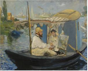 9-1 Claude Monet peignant dans son atelier.jpg