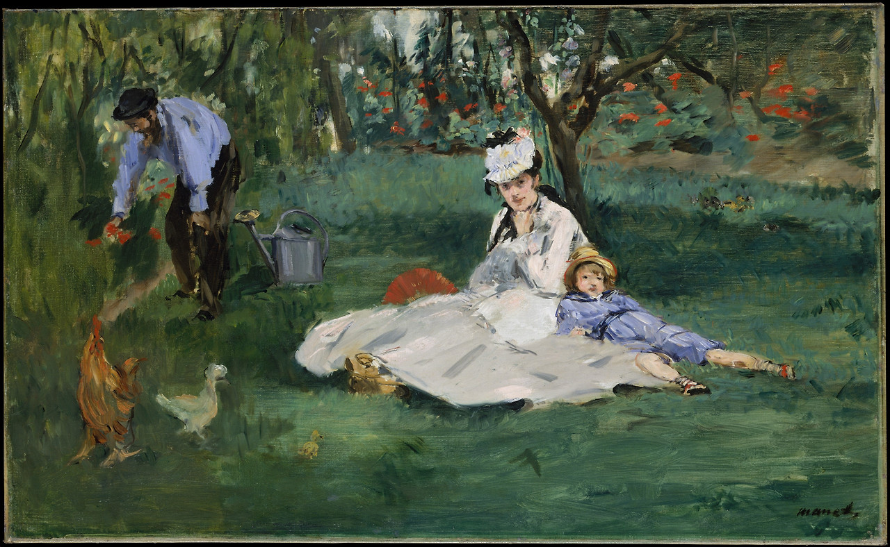 1874, La Famille Monet dans son jardin à Argenteuil.jpg