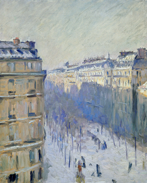 48-2 Boulevard Haussmann, sous la neige, Gustave Caillebotte, 1880-1881, musée du château de Flers.jpg