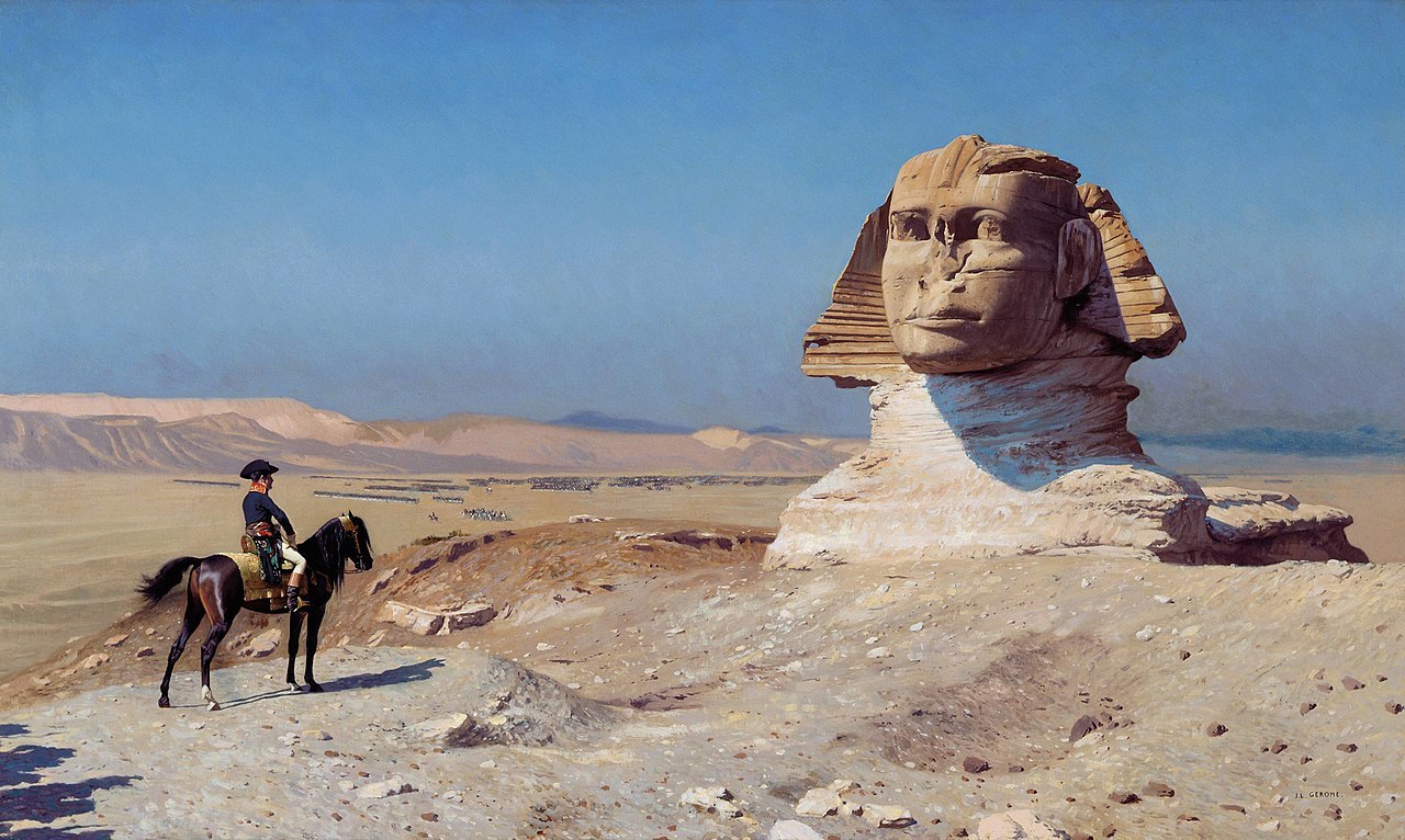 41-2 Jean-Léon Gérôme, Bonaparte devant le Sphinx(1867-1868), San Simeon, Hearst Castle.jpg