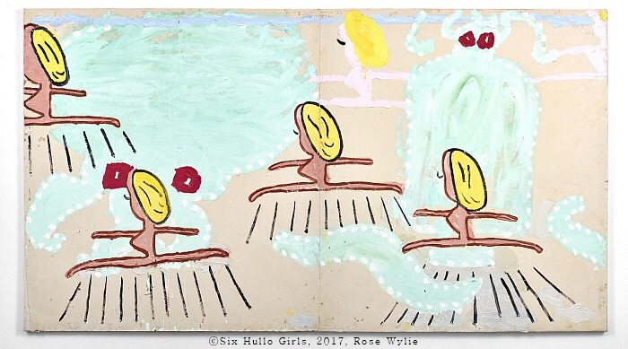 Six Hullo Girls, 2017, Rose Wylie.jpg