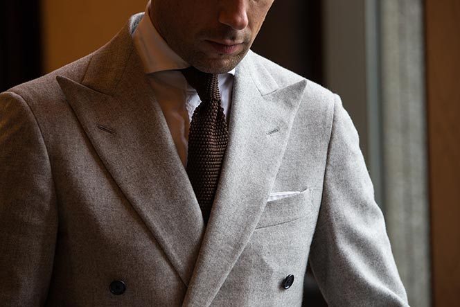mens-grey-double-breasted-blazer-with-white-shirt-brown-knit-tie-styling-outfit-idea-fall-winter.jpg
