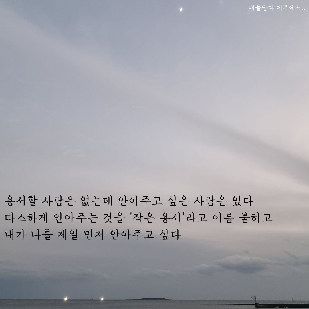 용서해야 하는 사람은 없는데 안아주고 싶은 사람은 있다 따스하게 안아주는 것을 '작은 용서'라고 이름 붙히고 나를 제일 먼저 안아주고 싶다 (1).jpg