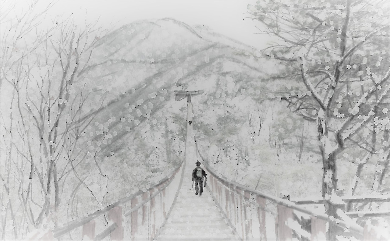 39. 하얀 겨울산의 출렁다리를 호기롭게 건넌다.jpg