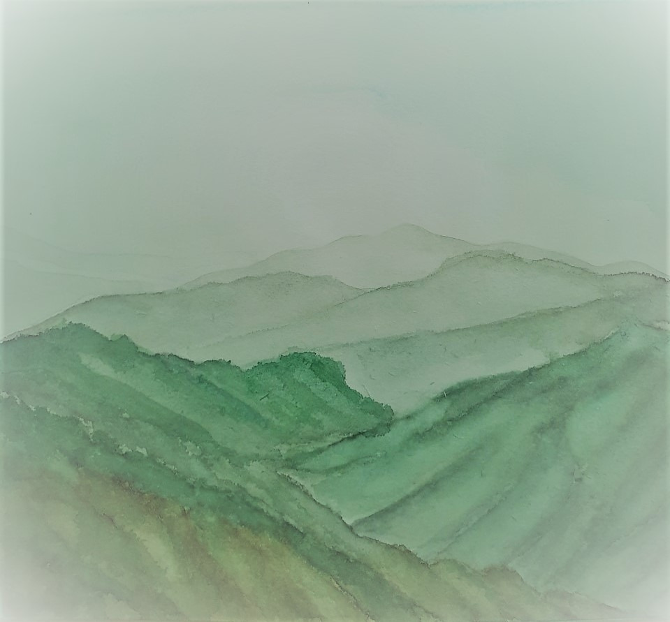 지리산 서북능선, 큰고리봉을 지나면서 바라본 지리산 주능선.jpg