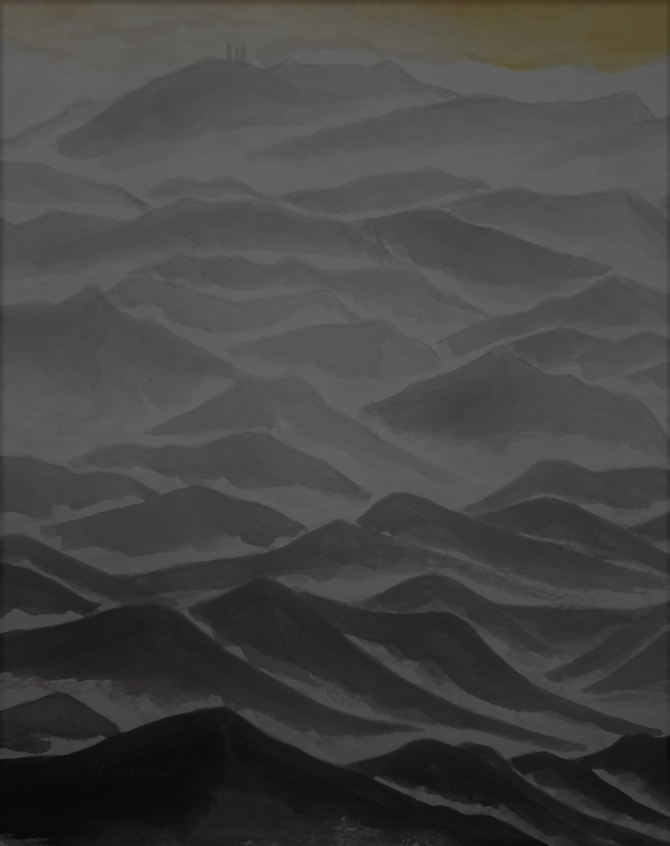 대둔산에서의 산그리메 조망, 노을이 물들기 시작한다.jpg