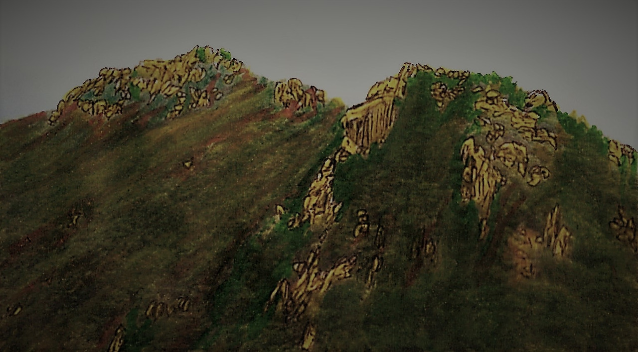 58. 노적봉과 뒤편 왼쪽으로 악귀봉이 이어진다.jpg