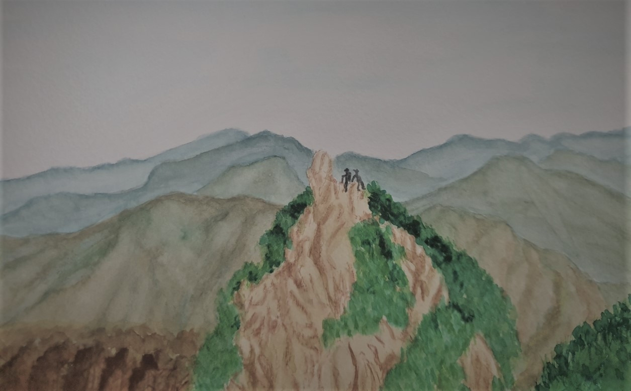 홍천 팔봉산, 3봉을 중심으로 한 주변 배경.jpg