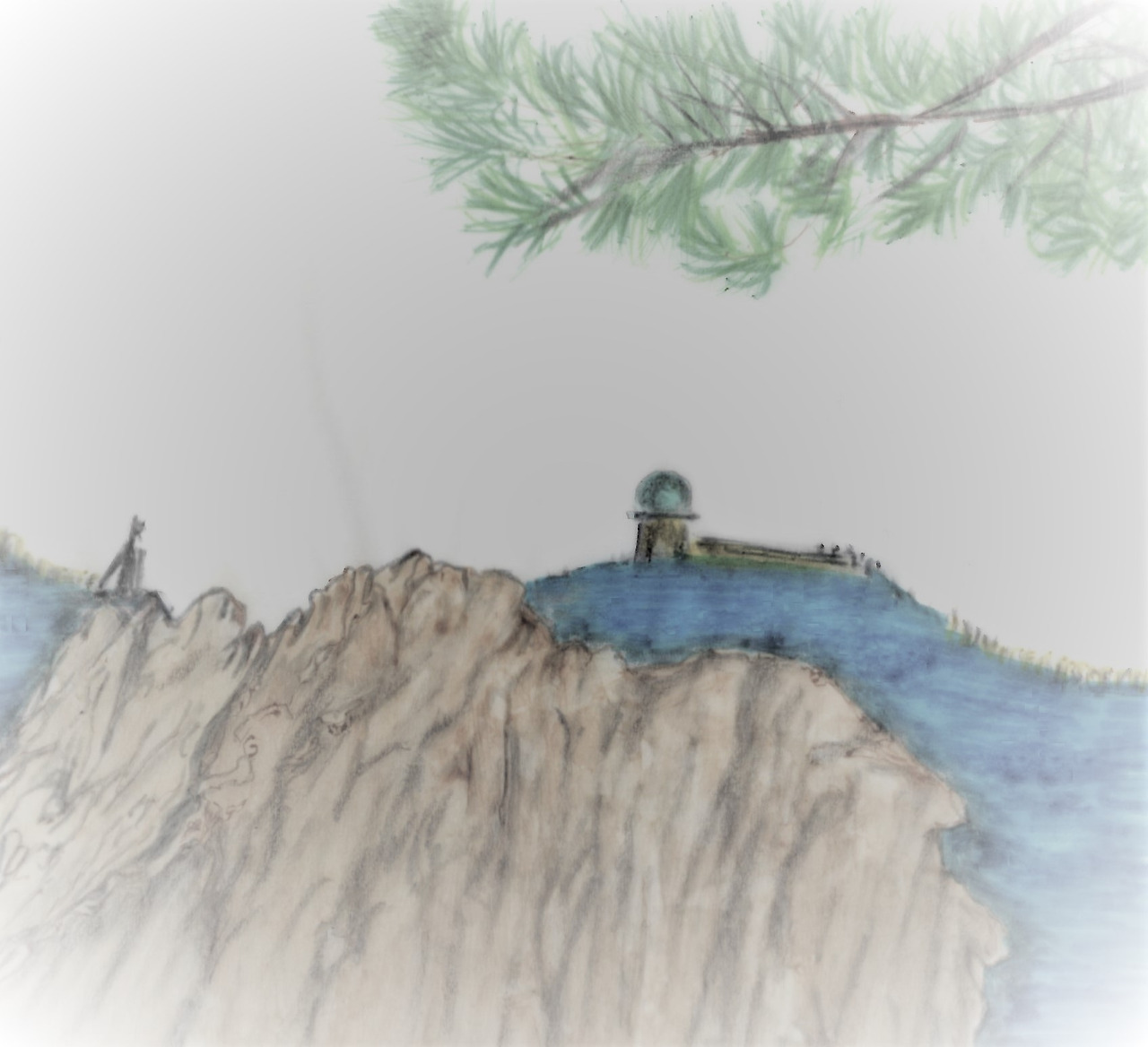 56. 태을봉 능선에서 수리봉 정상의 군부대가 시야에 잡힌다.jpg