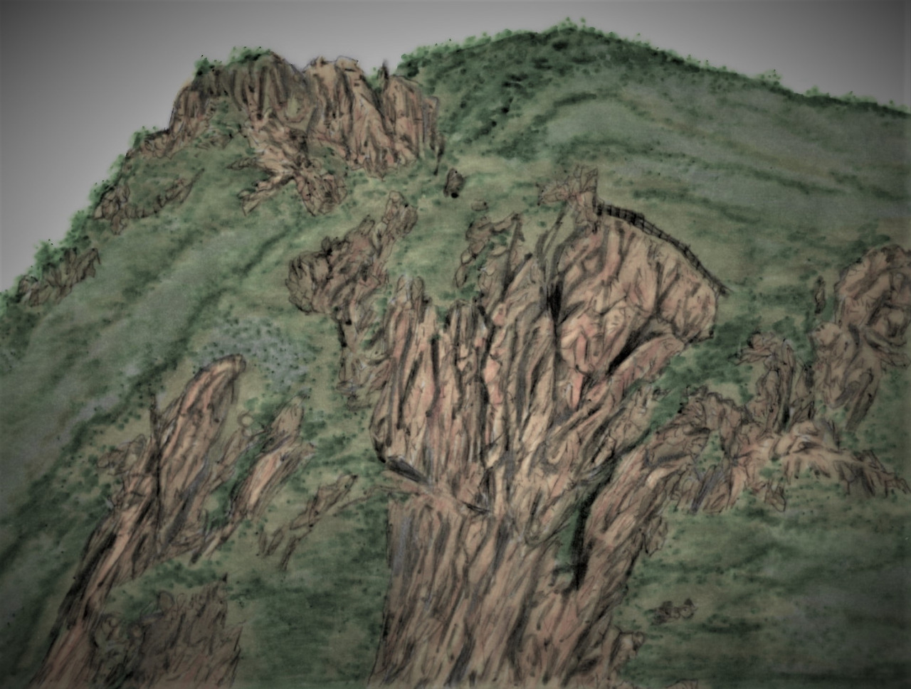 46. 관룡산에서 구룡산으로 이어지는 암릉을 따라 걷는다.jpg