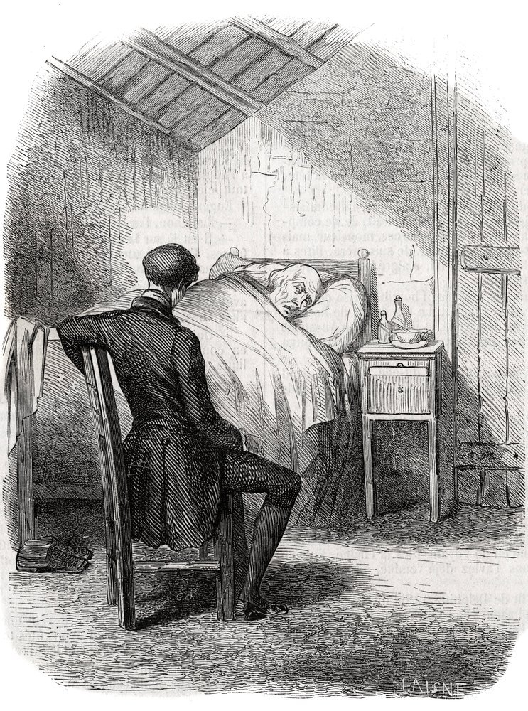 Unknown_Artist_-_Rastignac_remained_alone_near_the_old_man_sitting_at_the_foot_of_the_bed_Engravi_-_(MeisterDrucke-915752).jpg
