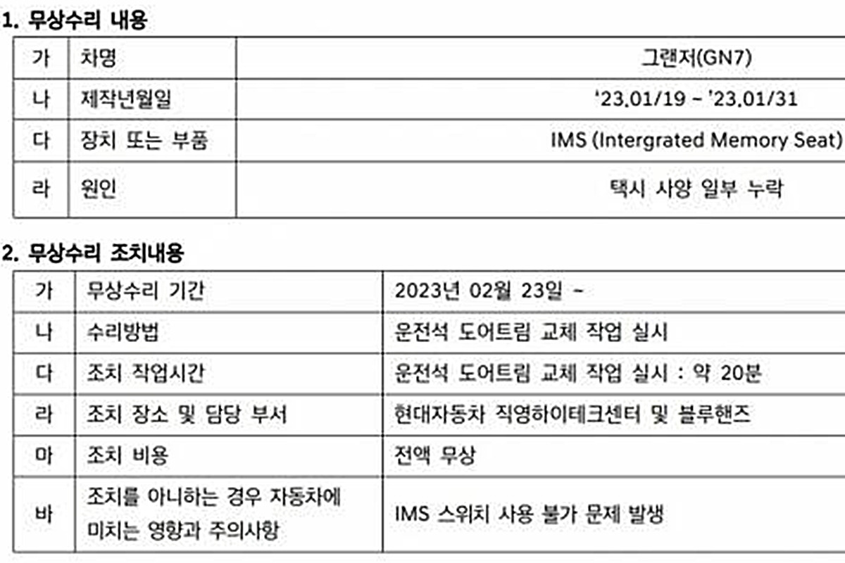 1_현대 GN7 그랜저 8번째 무상 수리 통지서.jpg