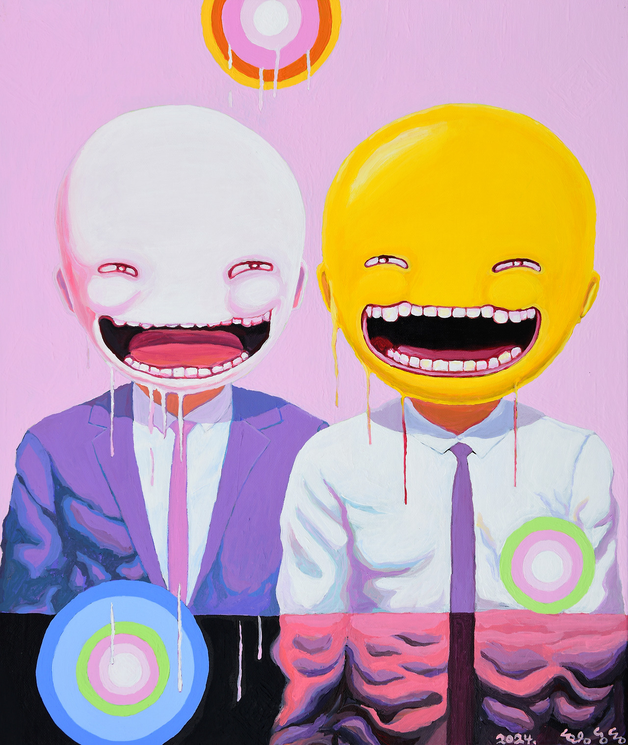 노란 미소-1 Yellow smile-1_53.1 x 45.7 cm_acrylic on canvas,  2024.jpg