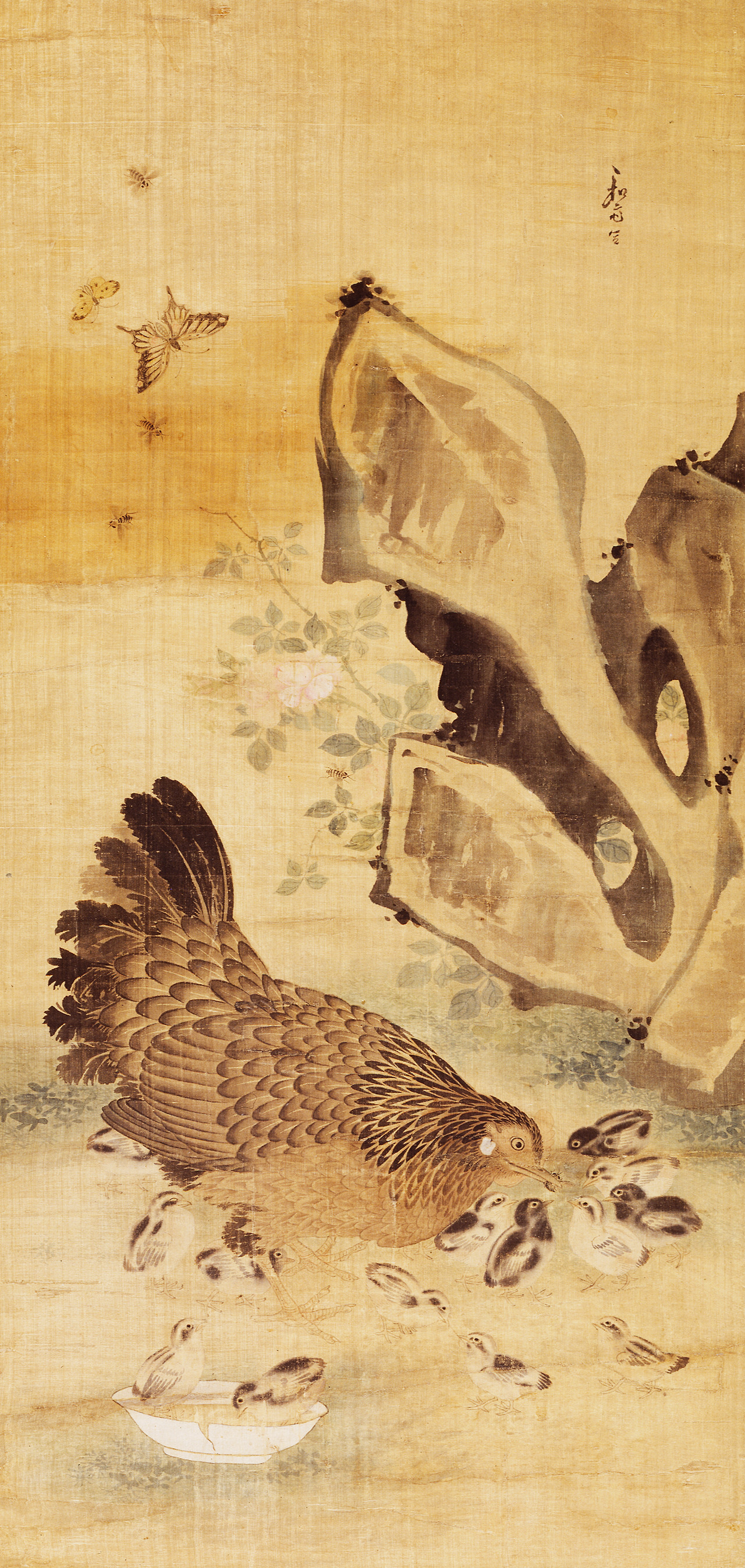 변상벽, 모계영자도, 비단에 엷은 채색, 100.9x50cm, 17_18세기, 국립중앙박물관 소장.jpg