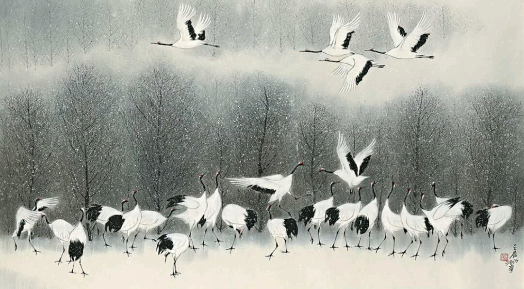 린 후쿠이=눈 속의 학.jpg