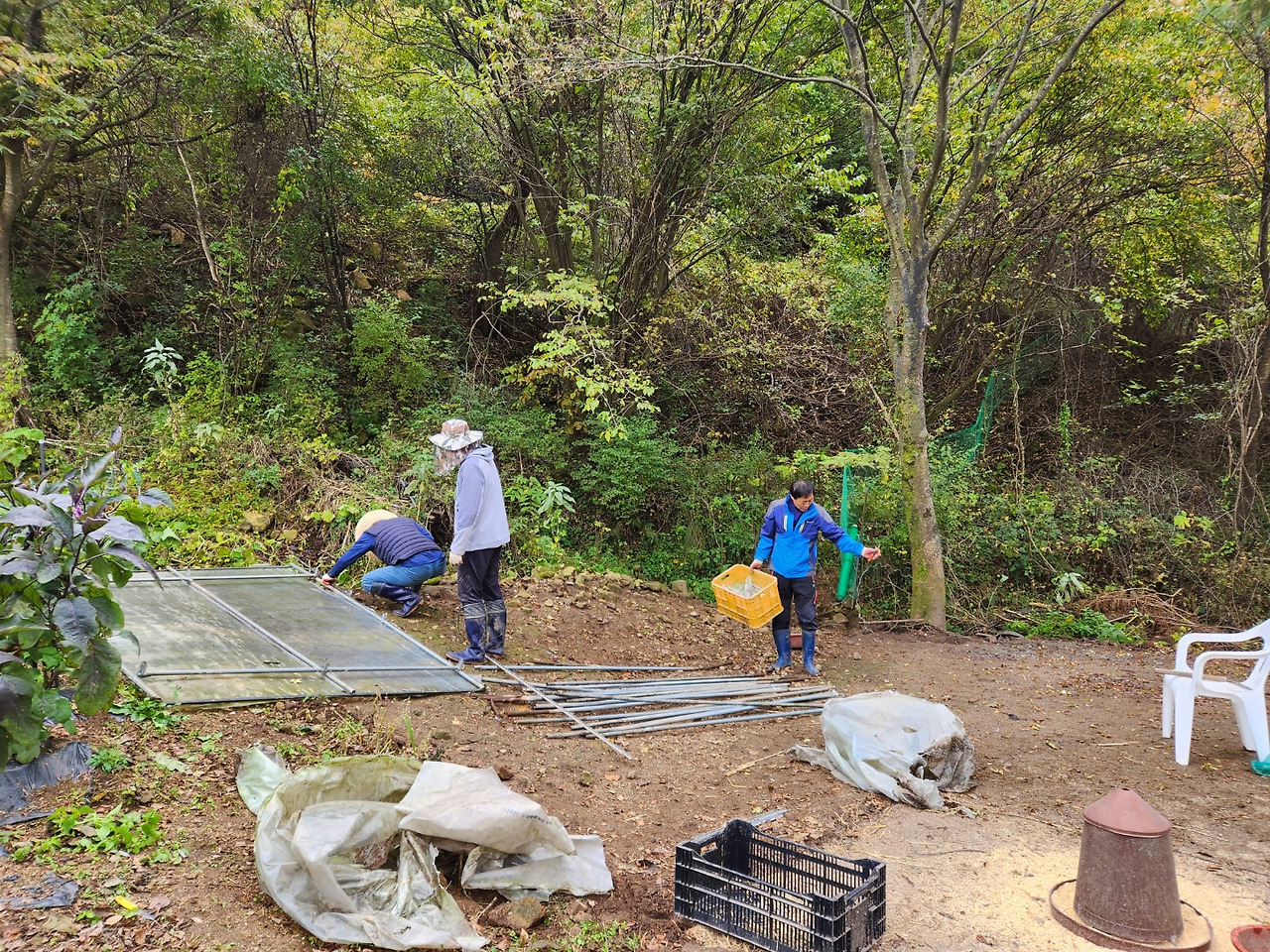 횡성 26주차 금요일_닭장 해체하는 동료들_20221014_1665714502673.jpg