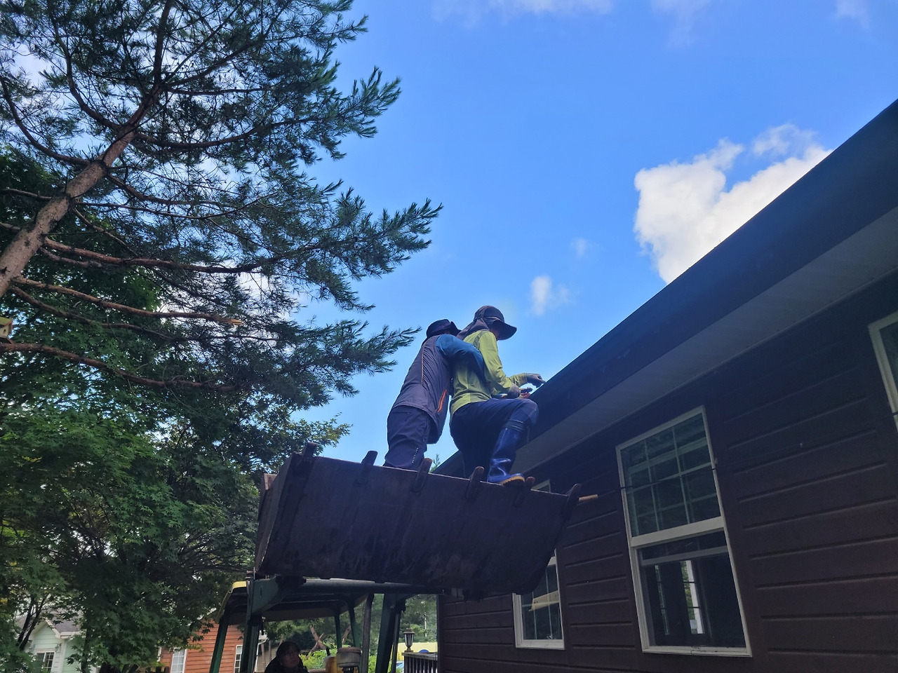 횡성 18주차 목요일_풀솜대 지붕 소나무 제거작업_최사장님과 전장군님의 브로멘스_20220818_1660826658224.jpg