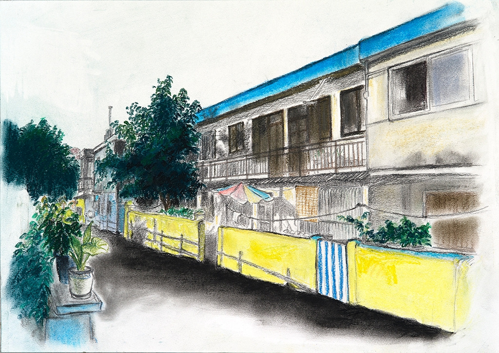 철산동, 여름의 기록 12 노란 담벼락 골목길.jpg