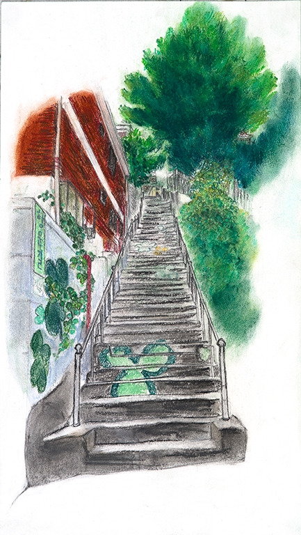 철산동, 여름의 기록 10 행운 계단길.jpg