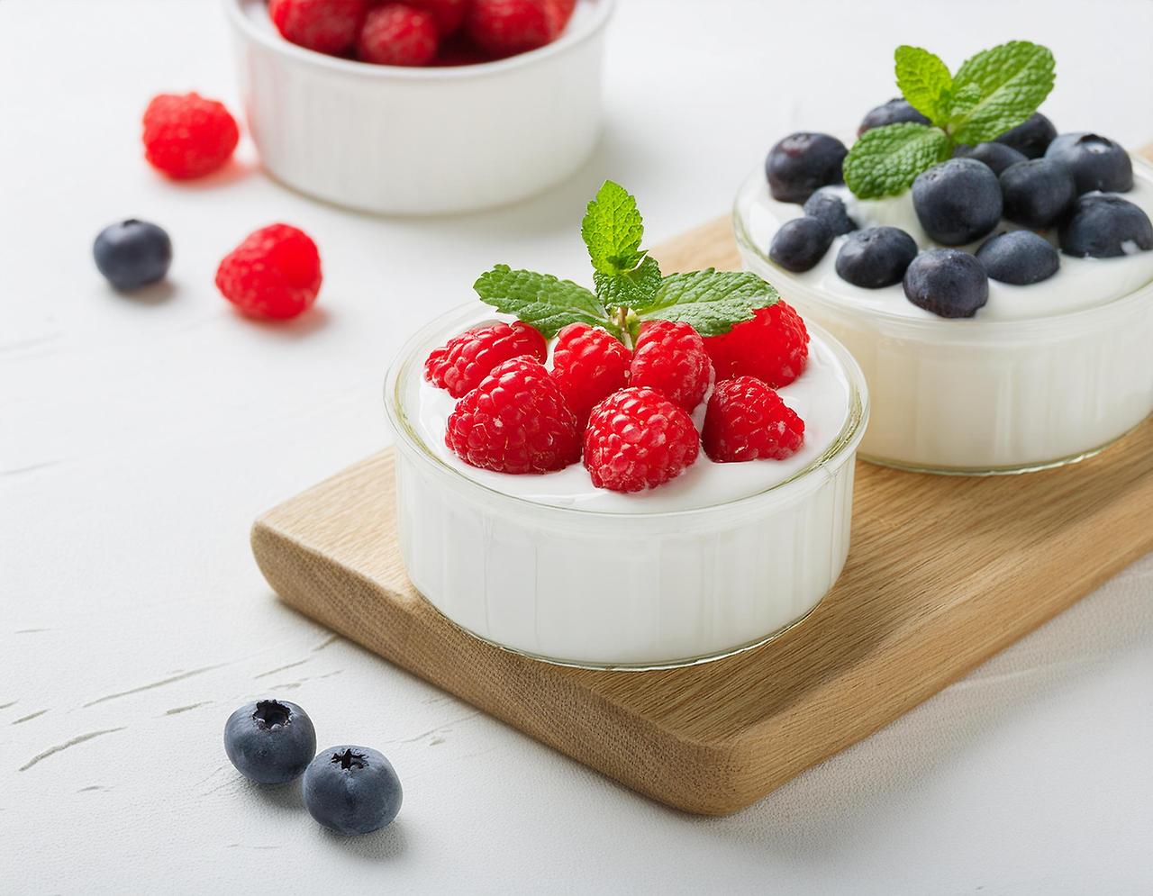 Firefly greek yogurt with berries on the white tables 98621.jpg