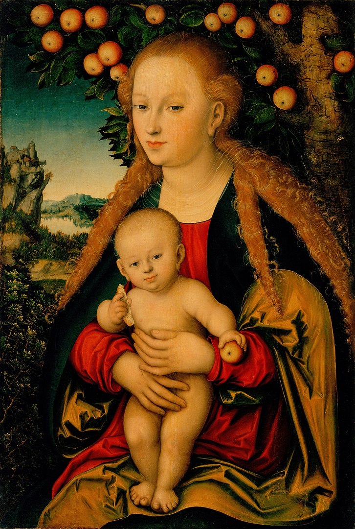 726px-Cranach,_Lucas,_I_-_The_Virgin_and_Child_Under_an_Apple_Tree.jpg