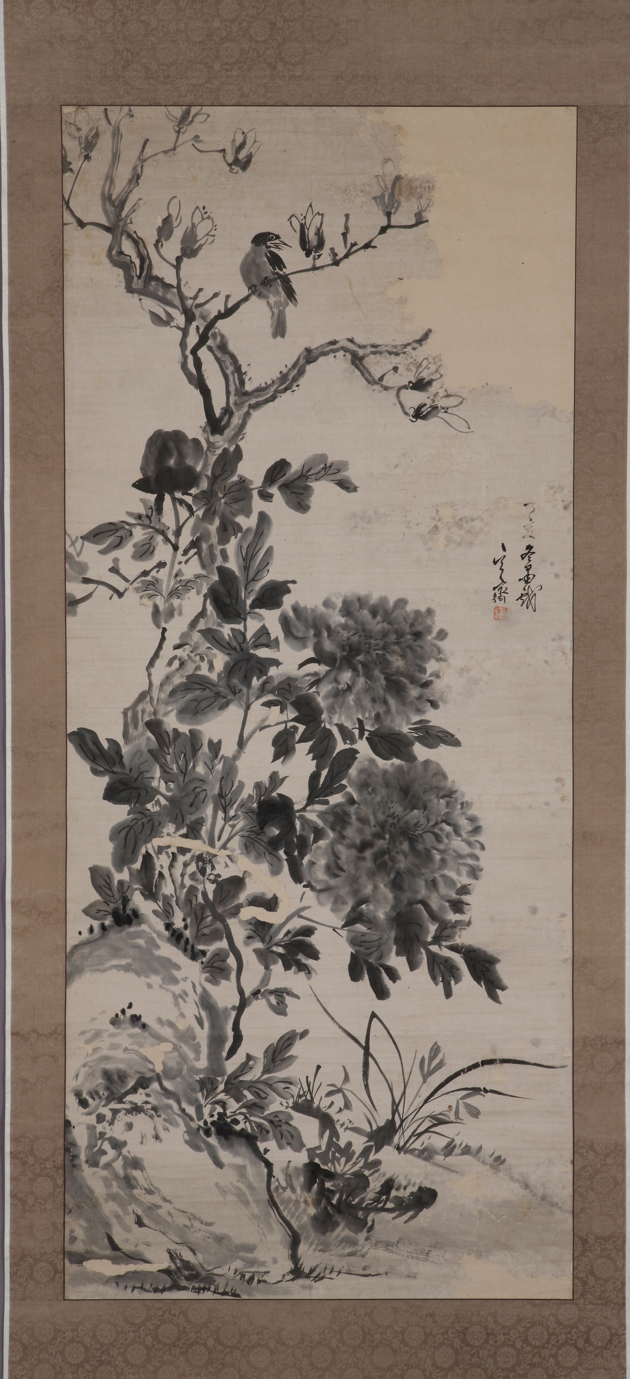 심사정 묵모란 세로 136.4cm, 가로 58.2cm.jpg