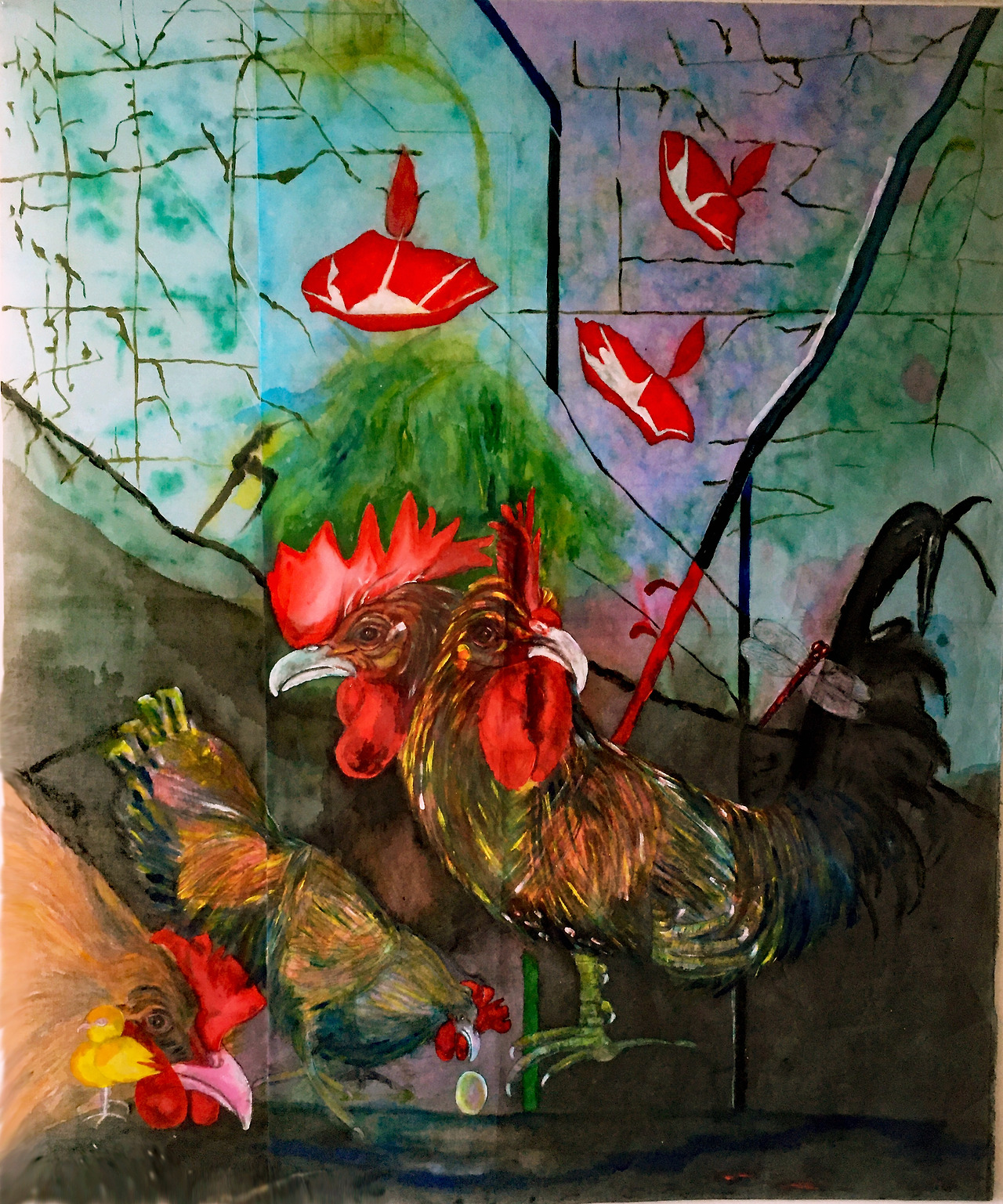 morning glory 2022-e, 148X177.5cm, acrylic and composite materials on cloth, 2022.jpg