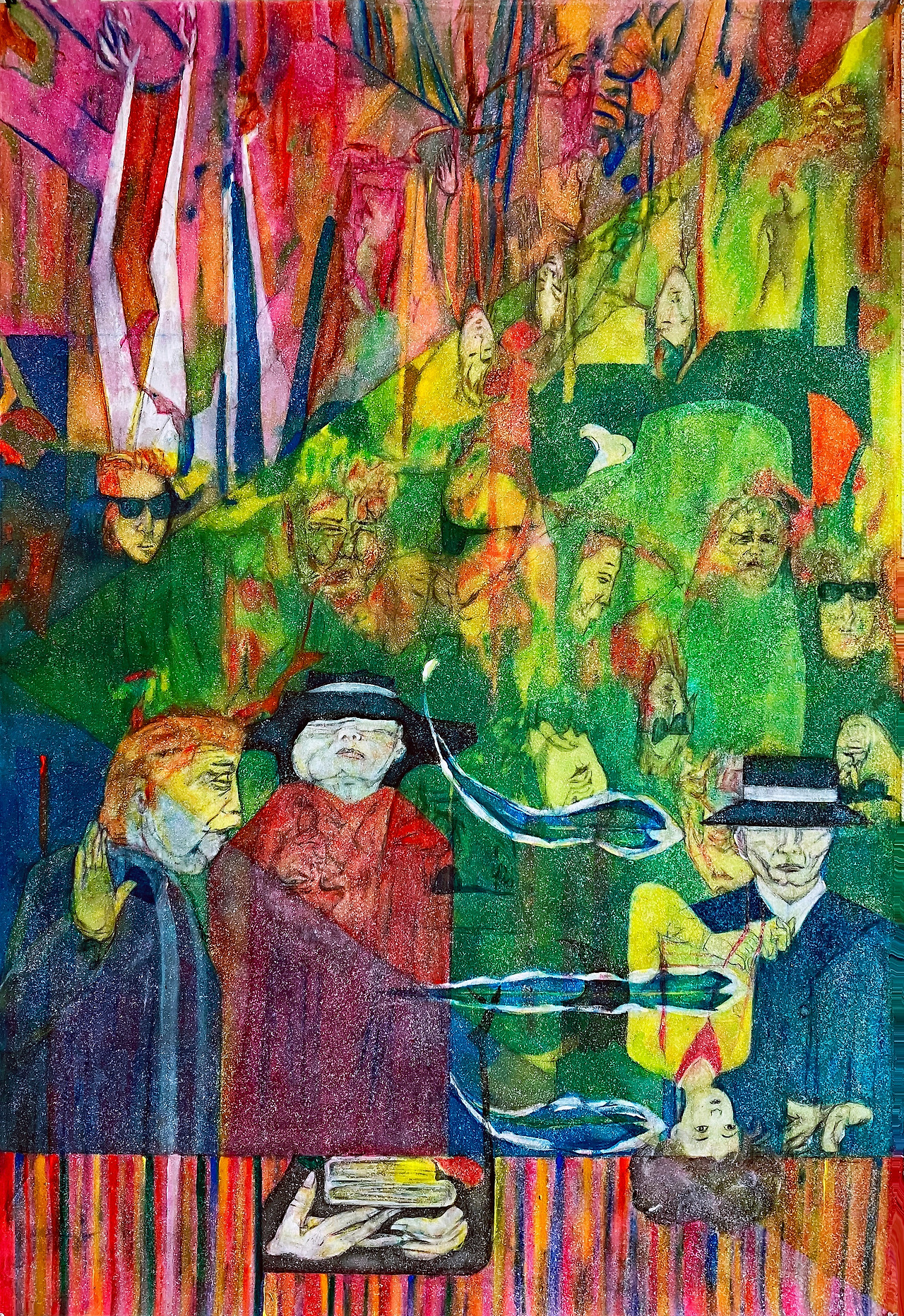 Louis Choi Chul-joo, morning glory 2025-4-the literary probability of successfully conveying desire, 113X165cm, acrylic and composite materials on cloth, 2025.jpg